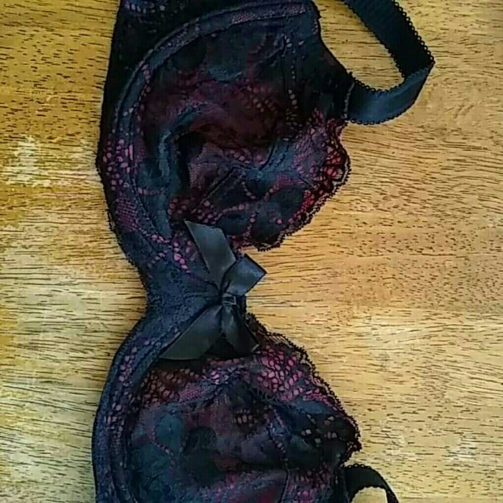 Black and pink bra